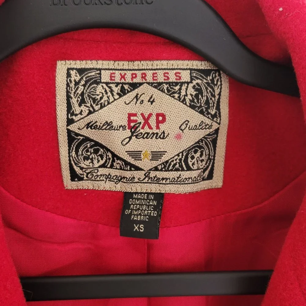 Express Red wool / nylon / cashmere jacket - Picture 3 of 14